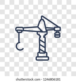 building crane icon. Trendy linear building crane logo concept on transparent background from General  collection - Powered by Shutterstock - Get 15% off with code: PIKWIZARD15