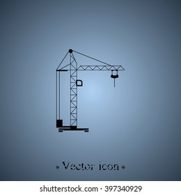 Building crane icon. Crane Icon Vector. 