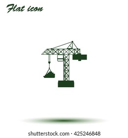 Building crane icon. Crane Icon Vector. 