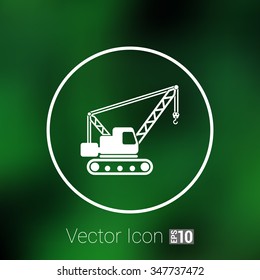building crane icon vector button logo symbol concept.