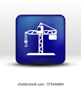 building crane icon vector button logo symbol concept.