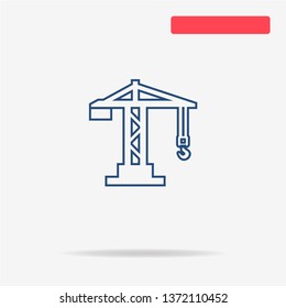 Building crane icon. Vector concept illustration for design.