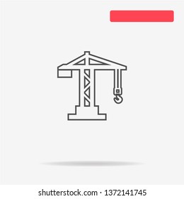 Building crane icon. Vector concept illustration for design.