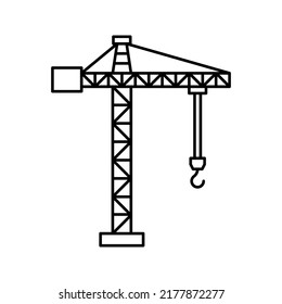 Baukransymbol. Vektorgrafik