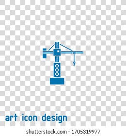 Building crane icon vector on isolated background