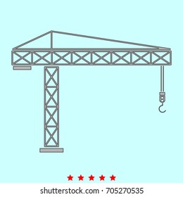 Building crane  set icon .