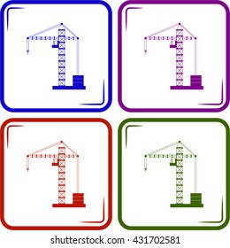 building crane vector icon
