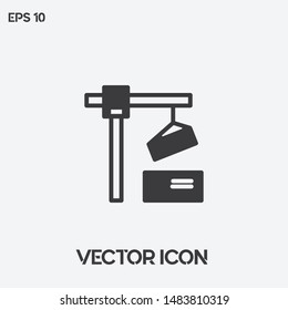 Building crane vector icon illustration. Premium quality.