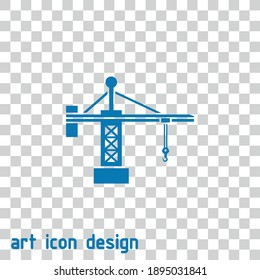 creación de icono de vector de grúa en un fondo abstracto