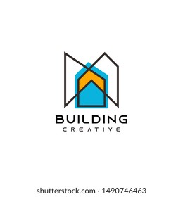 Building creative branding logo icon vector design template