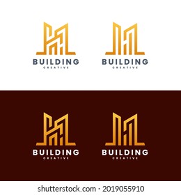 Building creative set logo design