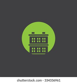 building cut identity template icon design element