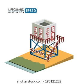 Building design over white background, vector illustration