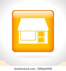 Building design over white background, vector illustration