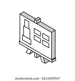 building design presentation isometric icon vector. building design presentation sign. isolated symbol illustration