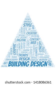 Building Design word cloud. Wordcloud made with text only.