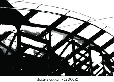 Detalle del edificio. Ilustración vectorial.