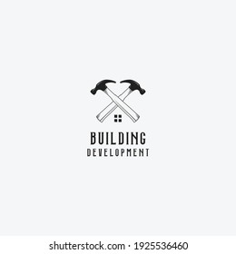 building development logo vector design concept for real estate, business and home service