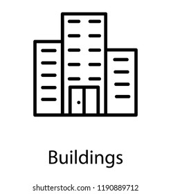 Building with different apartments for commercial use