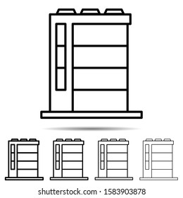 Building different shapes icon. Simple thin line, outline vector of Building icons for UI and UX, website or mobile application