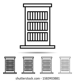 Building different shapes icon. Simple thin line, outline vector of Building icons for UI and UX, website or mobile application