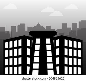 Building digital design, vector illustration 10 eps graphic