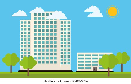 Building digital design, vector illustration 10 eps graphic