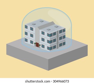 Building digital design, vector illustration 10 eps graphic