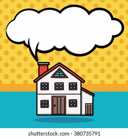 building doodle, speech bubble