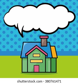 building doodle, speech bubble