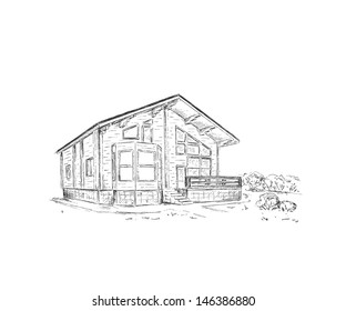 building drawing ( pencil sketch )