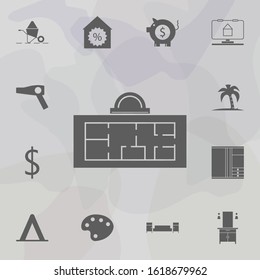Building drawing plan icon. Web icons universal set for web and mobile