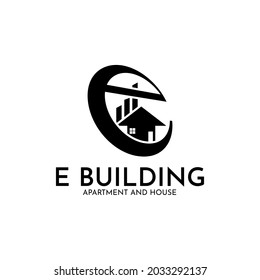 Building E letter logo vector. Suitable for Construction, Real Estate and Mortgage industries.