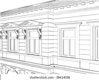 Building Eclectic House Vector 06
