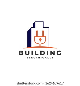 Building Electrically Logo Vector Icon Illustration