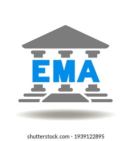 Building EMA Vector Icon. European Medicines Agency EMA Symbol.