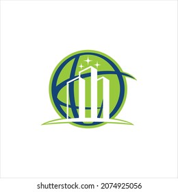BUILDING EMBLEM LOGO VECTOR TEMPLATE