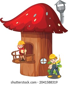 Building and Engineer Home Stock vector