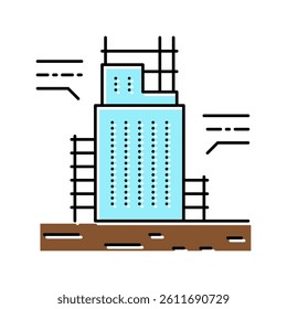 building engineering color icon vector. building engineering sign. isolated symbol illustration
