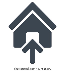 Building Entrance icon. Vector style is flat iconic symbol, smooth blue color, white background.