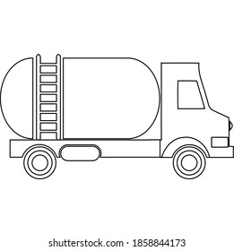 building equipment line art icon. cool car