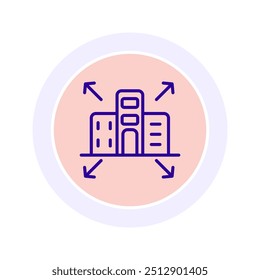 Building Expansion line icon , Vektor, Pixel perfekt, Illustratordatei