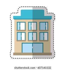 building exterior front isolated icon vector illustration design