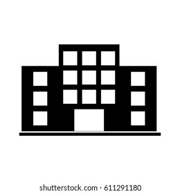 building exterior front isolated icon vector illustration design