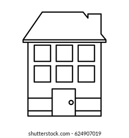 building exterior front isolated icon