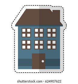 building exterior front isolated icon