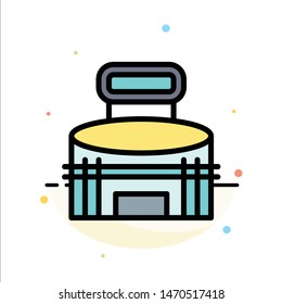 Building, Exterior, Game, Sport, Stadium Abstract Flat Color Icon Template. Vector Icon Template background
