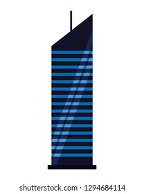 building facade architecture on white background vector illustration