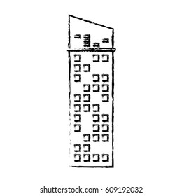 building facade icon sketch