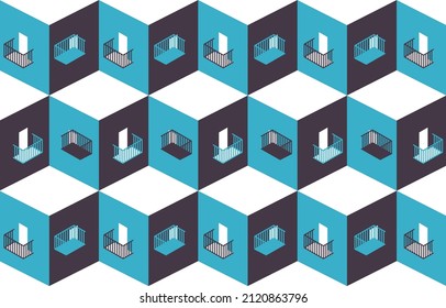 Building facade made of impossible objects